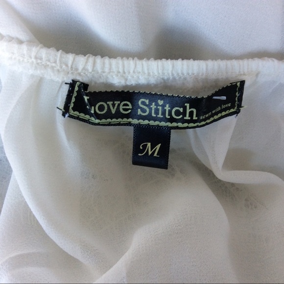 Lovestitch Semi Sheet Lace Accent Top NEW - Picture 6 of 7